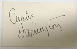 Curtis Harrington (d. 2007) Signed Autographed Vintage 3x5 Index Card - £15.67 GBP