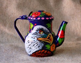 Pakistani Truck Art Style Decor. Decorative Teapot Handpainted Ethnic Style. Boh - £27.91 GBP