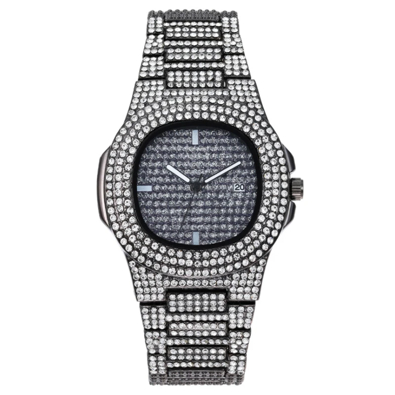 Diamond Men Watch Top Luxury Brand Casual Fashion Quartz Watches Stainle... - £23.43 GBP