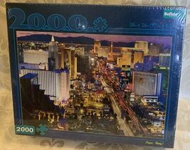 Buffalo  puzzle:  Vegas, Baby!   2000 piece . New Factory Sealed.  Bonus... - $17.50