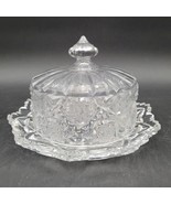 EAPG Westmoreland Bridle Rosette Checkerboard Old Quilt Butter Cheese Dish - $33.83 CAD