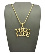 NEW THUG LIFE PENDANT &amp;24&quot; CHAIN HIP HOP NECKLACE (VARIOUS CHAINS)  - XS... - £12.69 GBP