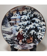 Vintage 8&quot; Noelle Plate by Dona Gelsinger Winter Wonderland #A423 - $33.90 CAD