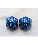 (2) D&amp;D D20 Blue With White Numbers And Harp/Moon For The 20 Dice - €16,94 EUR