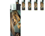 Skeletons D13 Lighters Set of 5 Electronic Refillable Butane Skulls Death - $15.79