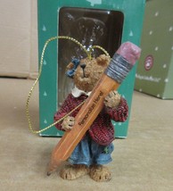 Boyds Bears TEACHER 257121 Holding Pencil Hanging Tree Christmas Ornament Resin  - £28.40 GBP