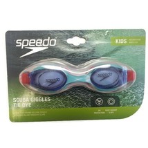 Speedo Scuba Giggles Tie Dye Swimming Goggles Adjust Fit Pool Turquoise Kids - $7.40
