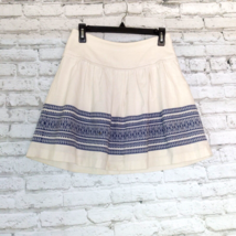 Madewell Skirt Womens 0 Embroidered Mini Pleated Hippie Bohemian Greek - £18.84 GBP