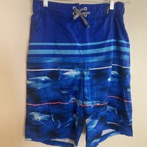 Gerry Boys Swim Trunks Size XL Waist 32” Blue Sharks - £5.15 GBP