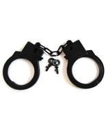 2 PAIR BULK LOT BLACK PLASTIC HANDCUFFS kids toy play cuffs with keys TY... - $52.96 MXN