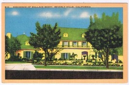 Celebrity Postcard Wallace Beery Home Beverly Hills California Longshaw - $4.94