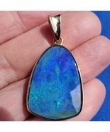 Earth mined Black Australian Opal Bezel set Pendant Deco Design 14k Gold... - $179,730.93 MXN