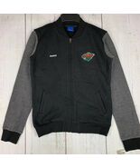 MInnesota Wild NHL Medium Reebok Athletic Jacket Black New Kids - $34.88 CAD