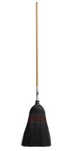 AUTHENTIC AMISH BLACK HOUSE BROOM - Heavy Duty Corn Straw &amp; Solid Hardwood - $54.97