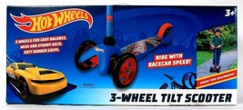 Sakar Hot Wheels 3 Wheel Tilt Scooter Ride With Racecar Speed Age 3 Years & Up