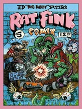 Rat Fink Comix #5 Big Daddy Ed Roth Metal Sign - $39.55
