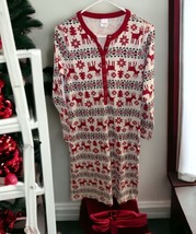Hanna Andersson Christmas Print Nightgown Women&#39;s XS Organic Cotton reindeer - £18.98 GBP