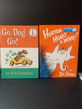 Dr Seuss GO DOG GO, Horton Hears A Who Hard Cover Dust Jacket - $5.00