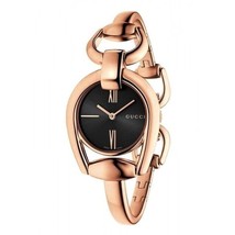 Gucci Horsebit Black Dial Rose Gold Women&#39;s Watch YA139507 - $629.99