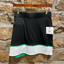 NWT BELYN KEY Black White Grass Green Contrast Banded Knit GOLF SKORT M XL XXL image 3