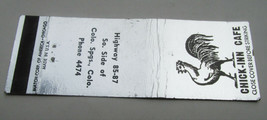 Chick-Inn Cafe - Colorado Springs, CO Restaurant 20 Strike Matchbook Cover Match - £1.58 GBP