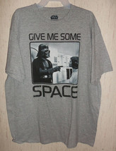 NWT MENS STAR WARS DARTH VADER &quot;GIVE ME SOME SPACE&quot; GRAY NOVELTY T-SHIRT... - £18.30 GBP