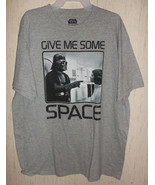 NWT MENS STAR WARS DARTH VADER &quot;GIVE ME SOME SPACE&quot; GRAY NOVELTY T-SHIRT... - €20,26 EUR