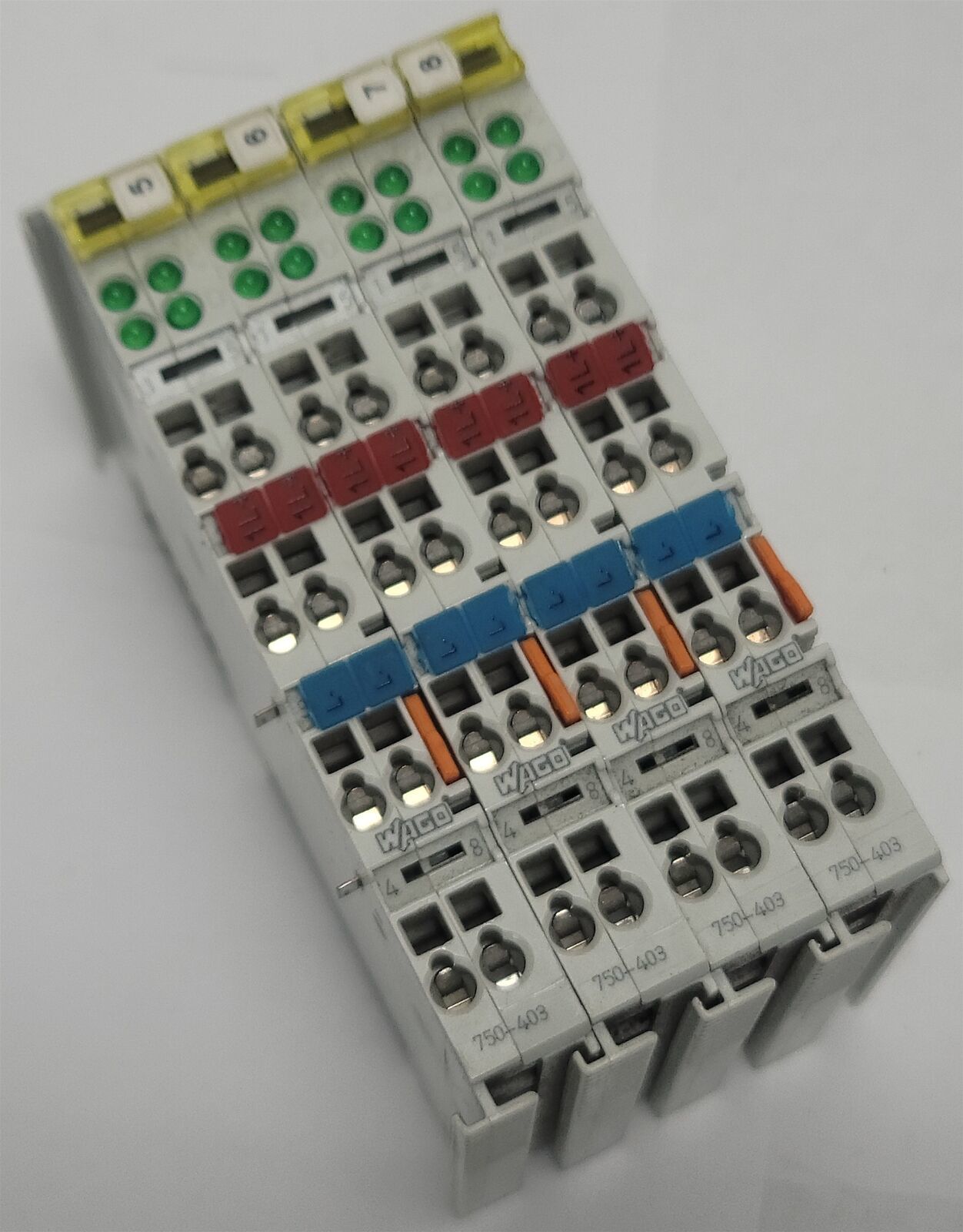 Lot of 4 Wago 750-403 4-Channel Digital Input Modules 4DI 24VDC - $24.47