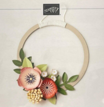 Stampin&#39; Up Paper Wreath Of Blooms Kit Wall Decor Craft 8&quot; Diameter Summ... - $23.56