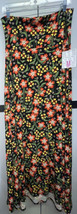 NEW LuLaRoe Medium Black Pink Coral Yellow Green White Floral Slinky Maxi Skirt - £34.66 GBP