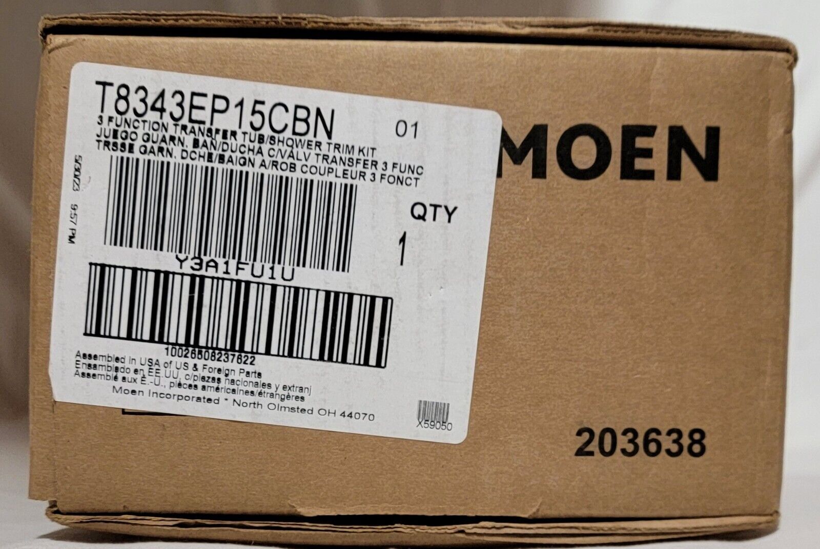 Moen T8343EP15CBN Posi-Temp Pressure Balanced Tub Shower Trim - Brushed ... - $275.90