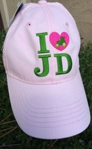 I Heart J D John Deere O/S Embroidered Hat Cap Adjustable Light Pink Nwt - £13.54 GBP