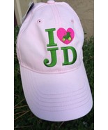 I HEART J D JOHN DEERE O/S EMBROIDERED HAT CAP ADJUSTABLE LIGHT PINK NWT - $326.33 MXN