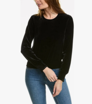 COMMANDO Womens Velvet Crewneck Sweatshirt Black Size Small $128 - NWT - $35.99