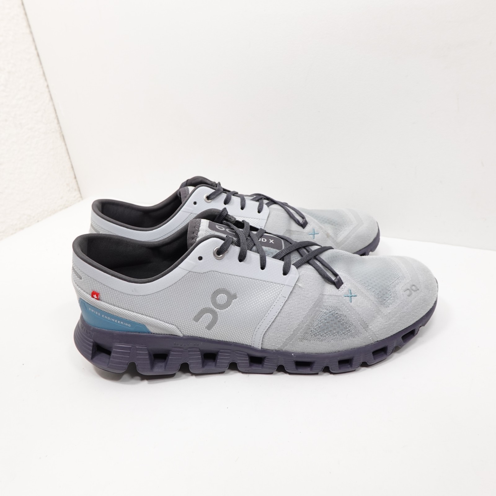On Cloud X 3 Glacier Iron Mens Size 11.5 Gray Blue Athletic Running Shoes Item image 9