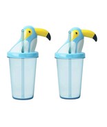 2 Pack Sun Squad 16 oz Water Bottle Toucan Parrot Head Design - $25.78 CAD