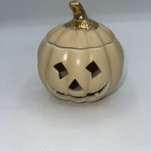 Lenox Pumpkin Jack O Lantern Tea Light Candleholder Votive Vintage Hallo... - $19.30