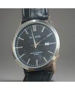 ⭐ Vintage Eclipse Quartz Men’s Dress Watch – Classic Black Dial - $464.58 MXN