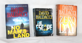 DAVID BALDACCI - 3 Books- John Puller Series-The Escape, Zero Day, No Man&#39;s Land - £13.77 GBP