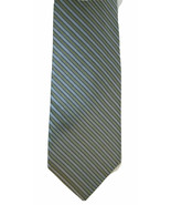 Men&#39;s CALVIN KLEIN CK Striped Tie Shiny Blue &amp; Green w/ Tags 100% Silk M... - $19.00