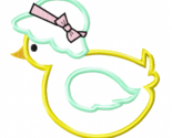 Chick with Hat Machine Embroidery Applique Design Instant Download - $4.00