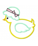Chick with Hat Machine Embroidery Applique Design Instant Download - $75.58 MXN