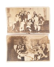 Antique 1920&#39;s Flapper Party Fancy Dressed People Photographs Christmas New Year - £9.56 GBP