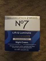 No7 Lift &amp; Luminate Triple Action Fragrance Free Night Cream 1.69oz (MKK) - £14.73 GBP