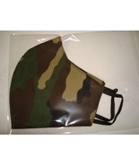Face Mask Handmade Washable Cotton Camo Fabric Adult Fits Most Made In USA - $187.33 MXN