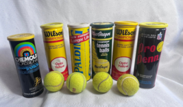 6 Tennis Ball Can Lot Macgregor Can Still Sealed And Loose Balls - £79.89 GBP