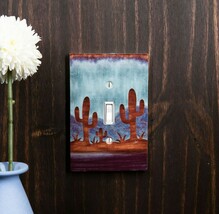 Pack of 2 Southwestern Desert Cactus Single Toggle Switch Wall Electrica... - $502.59 MXN