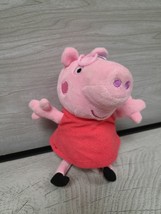 Fiesta Peppa Pig Plush 8&quot; Red Dress 2003 Stuffed Toy With Tag - $6.00