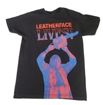 The Texas Chainsaw Massacre Leatherface Lives T-Shirt Sz Medium Black - $24.74
