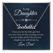 To My Daughter Dad&#39;s Little Girl Personalized Name Necklace in Stainless Steel  - £29.85 GBP+